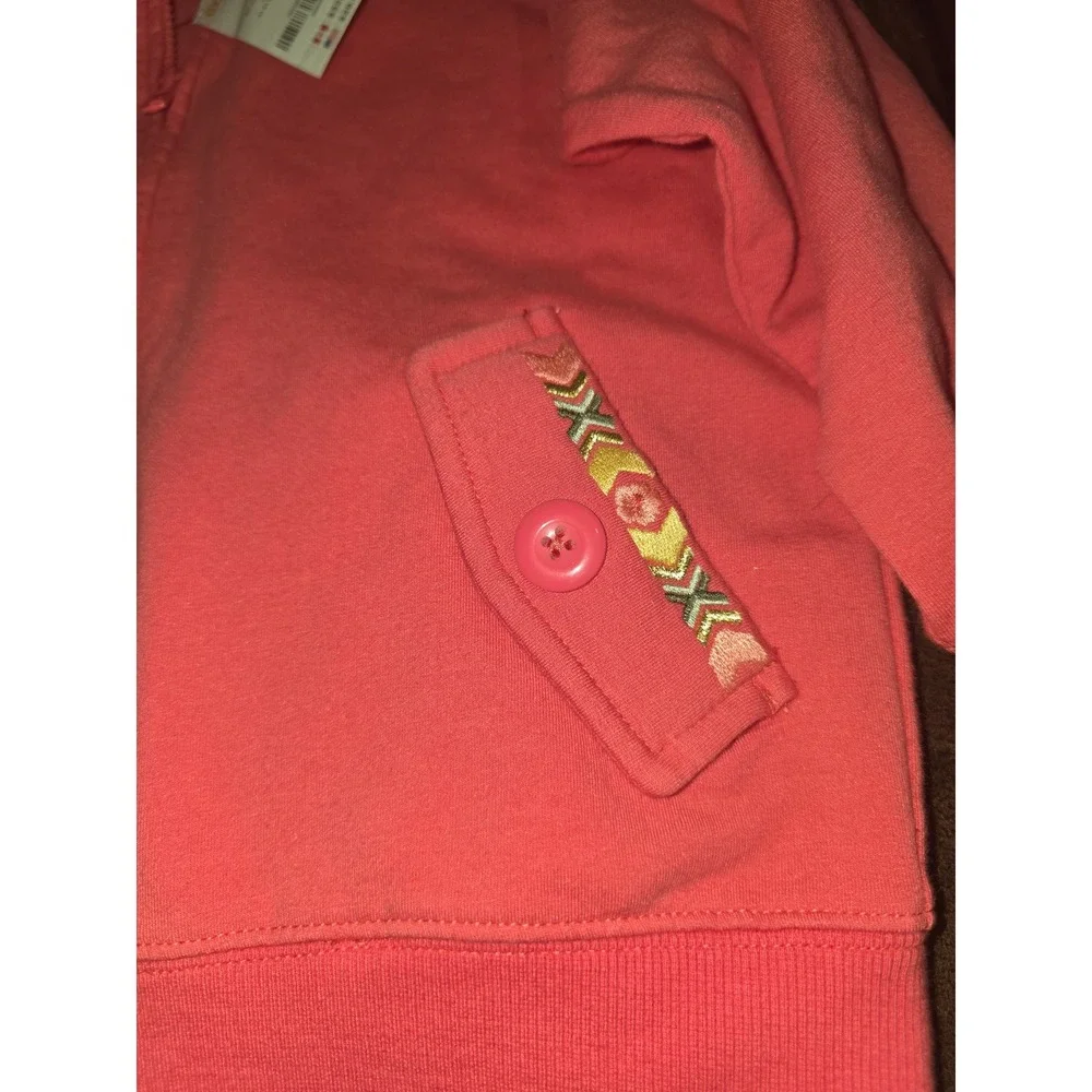 Gymboree friendship camp Coral Zip Up Jacket Size S (5-6) nwt